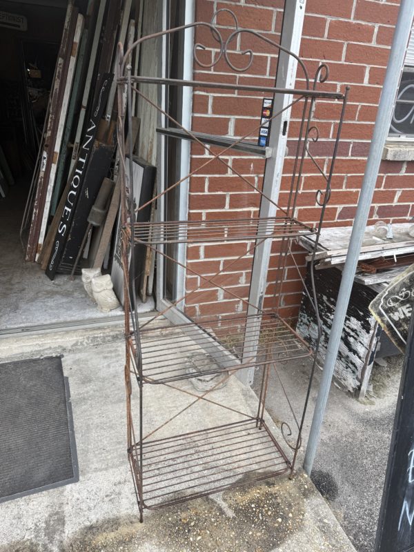 Rustic Iron Bakers Rack - Image 4