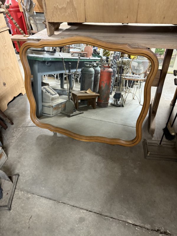 French Provincial Style Mirror with Wooden Frame