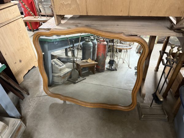 French Provincial Style Mirror with Wooden Frame - Image 2