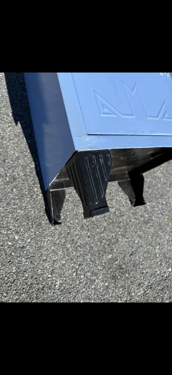 Vintage Blue Metal Cabinet with Adjustable Shelves - Image 21